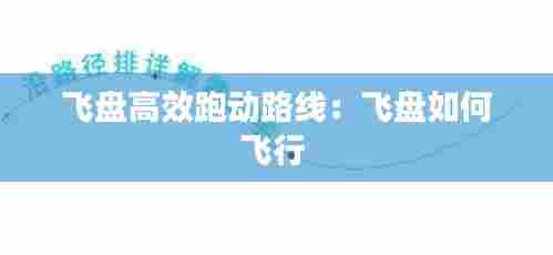 飞盘高效跑动路线：飞盘如何飞行 