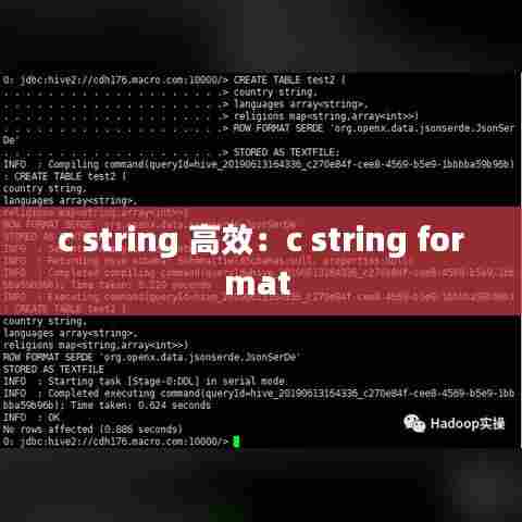 c string 高效:c string format