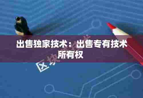 出售独家技术：出售专有技术所有权 