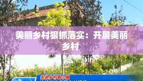 美丽乡村狠抓落实:开展美丽乡村