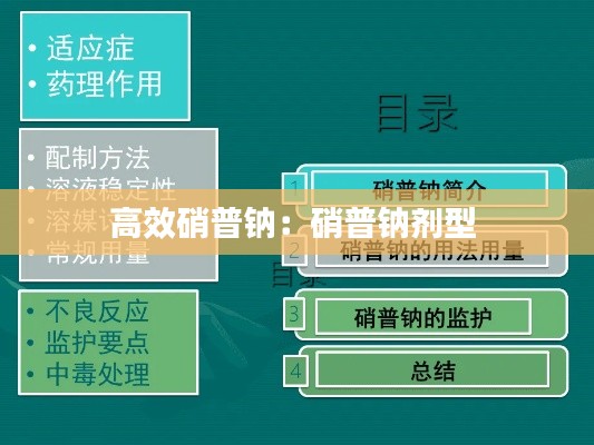 高效硝普钠:硝普钠剂型