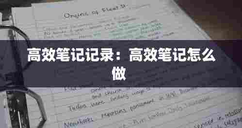 高效笔记记录:高效笔记怎么做