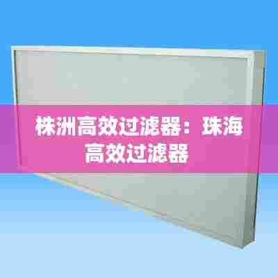 株洲高效过滤器:珠海高效过滤器