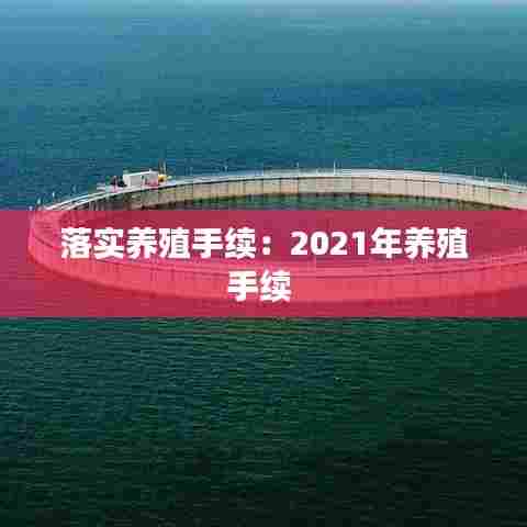 落实养殖手续：2021年养殖手续 