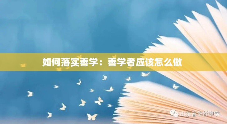 如何落实善学：善学者应该怎么做 