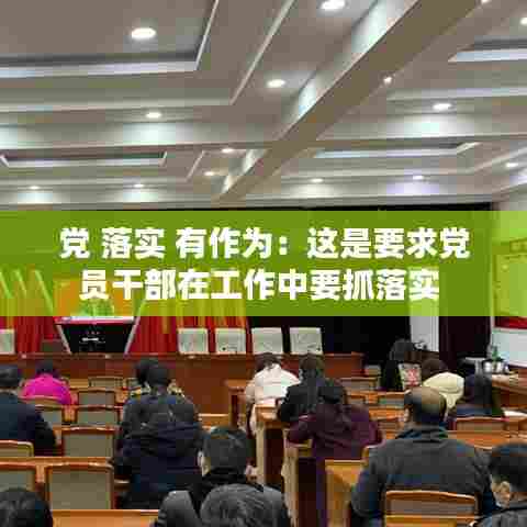 党 落实 有作为：这是要求党员干部在工作中要抓落实 