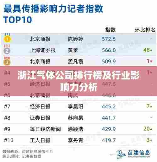 浙江气体公司排行榜及行业影响力分析