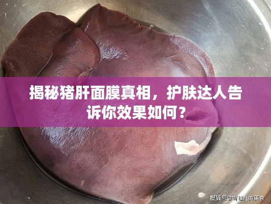 揭秘猪肝面膜真相，护肤达人告诉你效果如何？