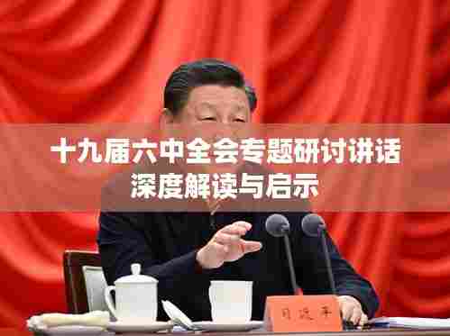 十九届六中全会专题研讨讲话深度解读与启示