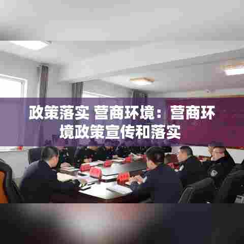 政策落实 营商环境：营商环境政策宣传和落实 