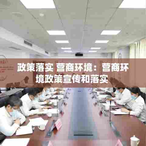 政策落实 营商环境:营商环境政策宣传和落实