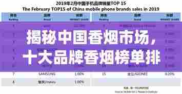 揭秘中国香烟市场,十大品牌香烟榜单排名!