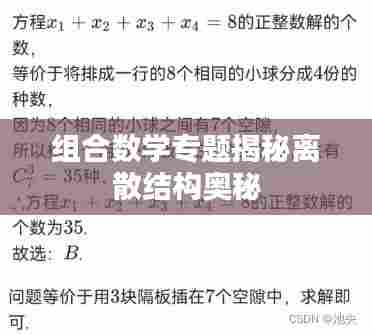 组合数学专题揭秘离散结构奥秘