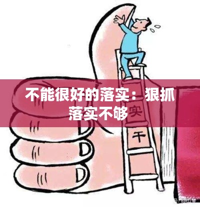 不能很好的落实:狠抓落实不够