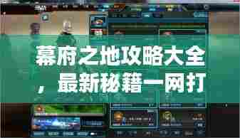 幕府之地攻略大全，最新秘籍一网打尽！