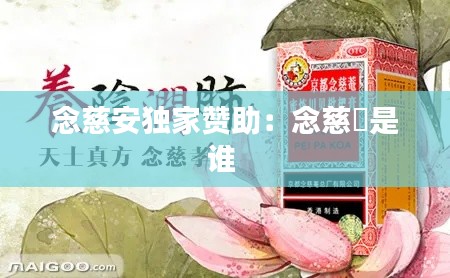 念慈安独家赞助:念慈菴是谁