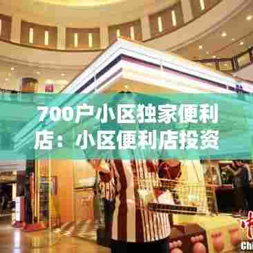 700户小区独家便利店:小区便利店投资多少钱