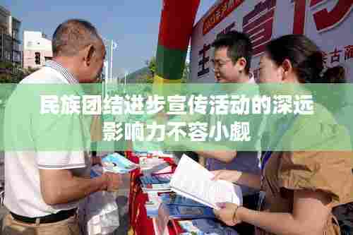 民族团结进步宣传活动的深远影响力不容小觑