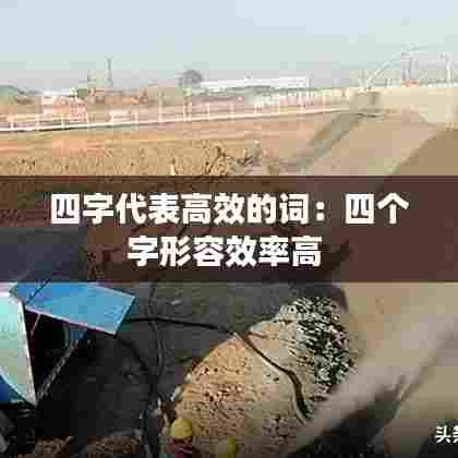 四字代表高效的词:四个字形容效率高