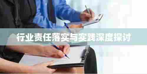 行业责任落实与实践深度探讨
