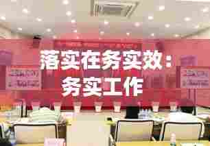 落实在务实效:务实工作