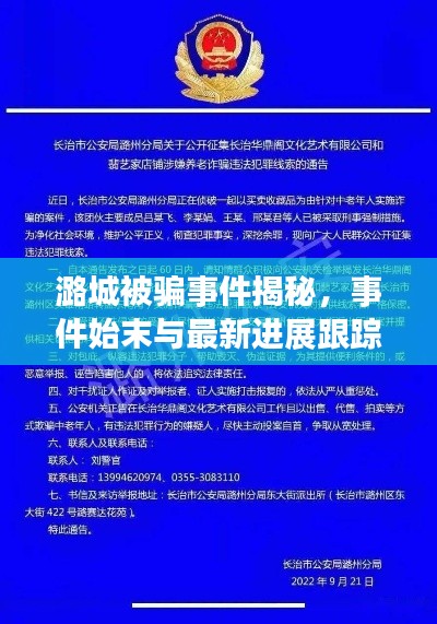 潞城被骗事件揭秘，事件始末与最新进展跟踪