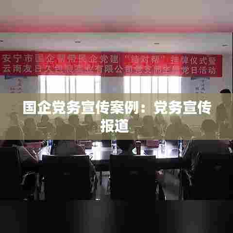 国企党务宣传案例：党务宣传报道 