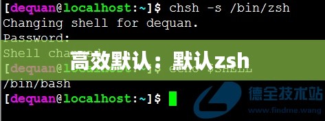 高效默认:默认zsh