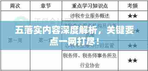 五落实内容深度解析，关键要点一网打尽！