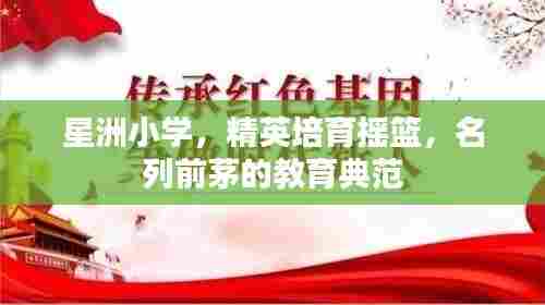 星洲小学，精英培育摇篮，名列前茅的教育典范