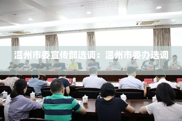 温州市委宣传部选调:温州市委办选调