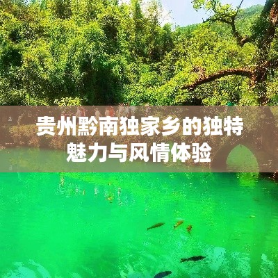 贵州黔南独家乡的独特魅力与风情体验