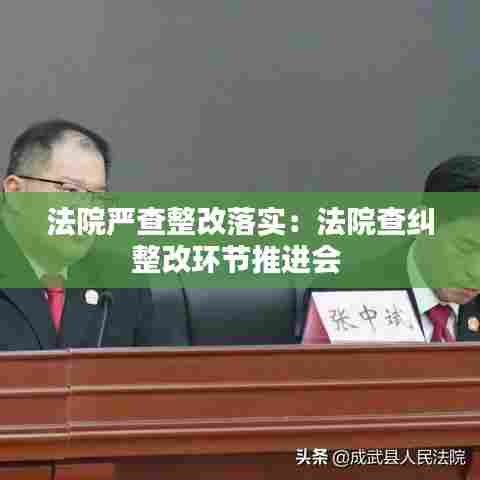 法院严查整改落实：法院查纠整改环节推进会 
