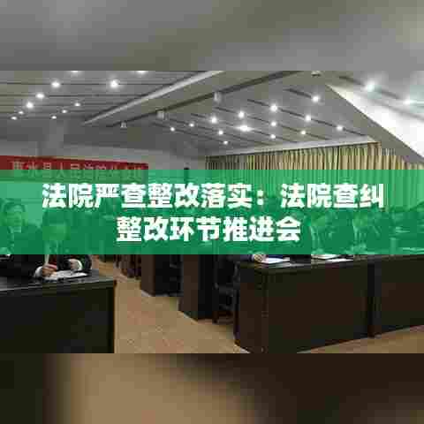 法院严查整改落实:法院查纠整改环节推进会