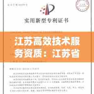 江苏高效技术服务资质：江苏省高新技术产品 
