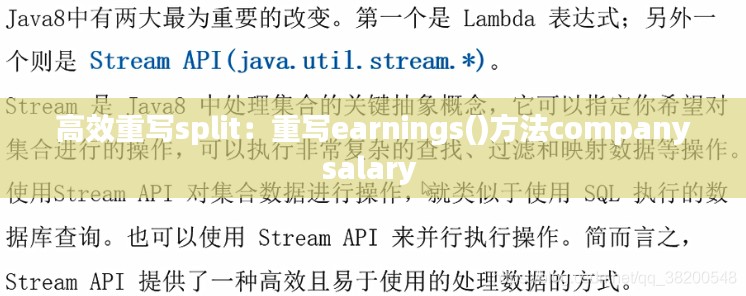 高效重写split:重写earnings()方法companysalary