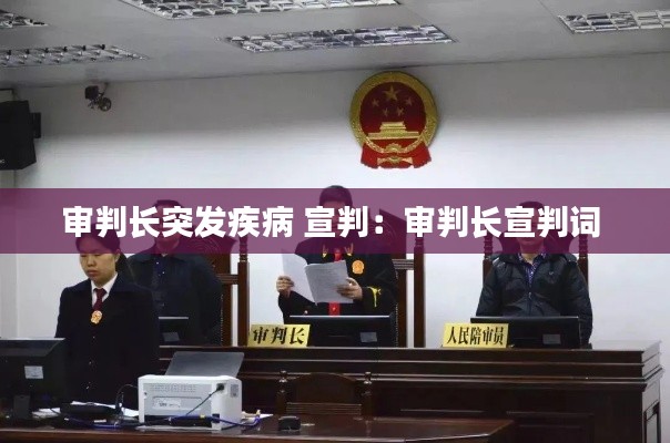 审判长突发疾病 宣判：审判长宣判词 