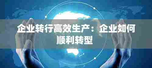 企业转行高效生产:企业如何顺利转型
