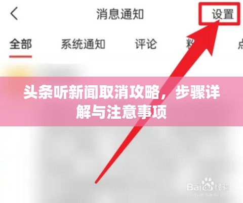 头条听新闻取消攻略，步骤详解与注意事项