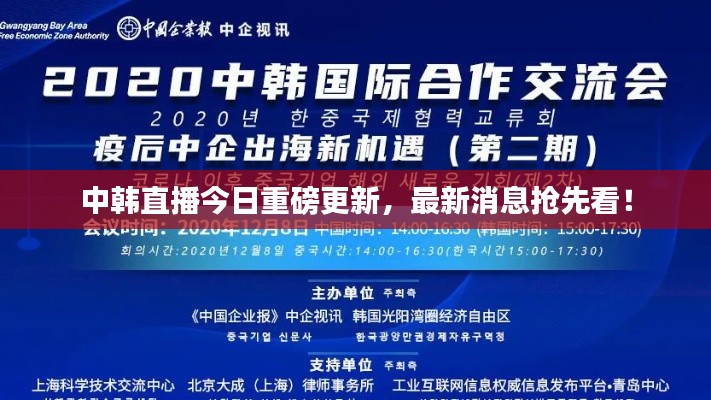 中韩直播今日重磅更新,最新消息抢先看!