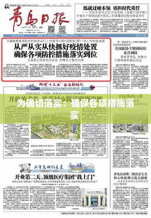 为确切落实:确保各项措施落实