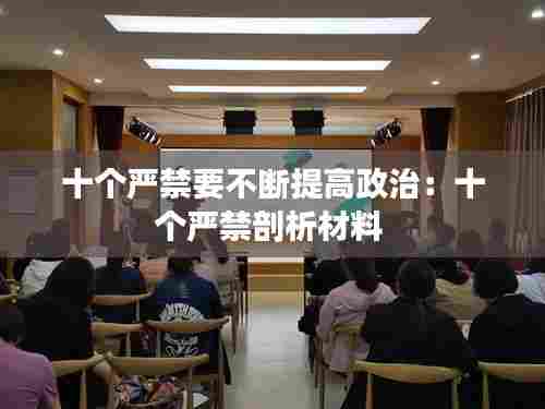 十个严禁要不断提高政治:十个严禁剖析材料
