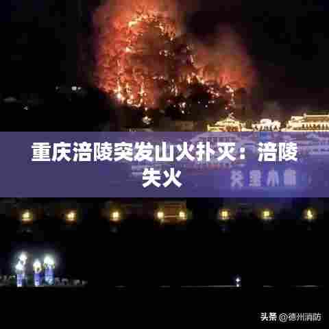 重庆涪陵突发山火扑灭:涪陵失火