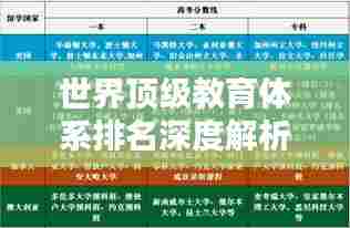 世界顶级教育体系排名深度解析,排名背后的启示与借鉴
