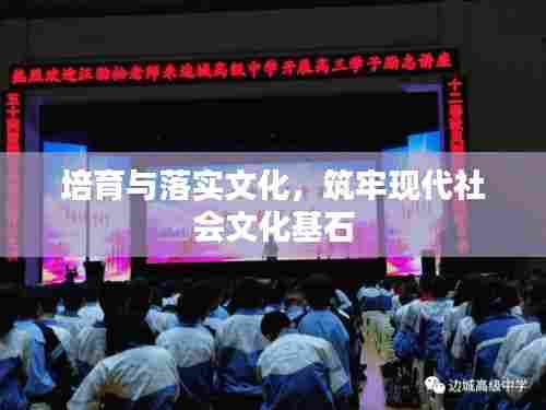 培育与落实文化,筑牢现代社会文化基石