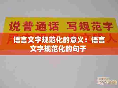 语言文字规范化的意义：语言文字规范化的句子 