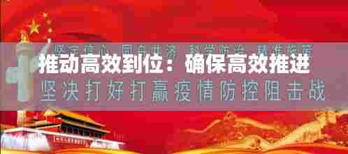 推动高效到位:确保高效推进