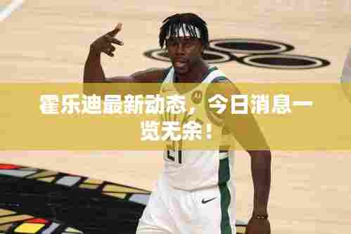 霍乐迪最新动态,今日消息一览无余!