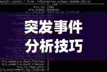 突发事件分析技巧揭秘,应对危机的关键策略