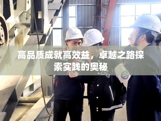 高品质成就高效益,卓越之路探索实践的奥秘